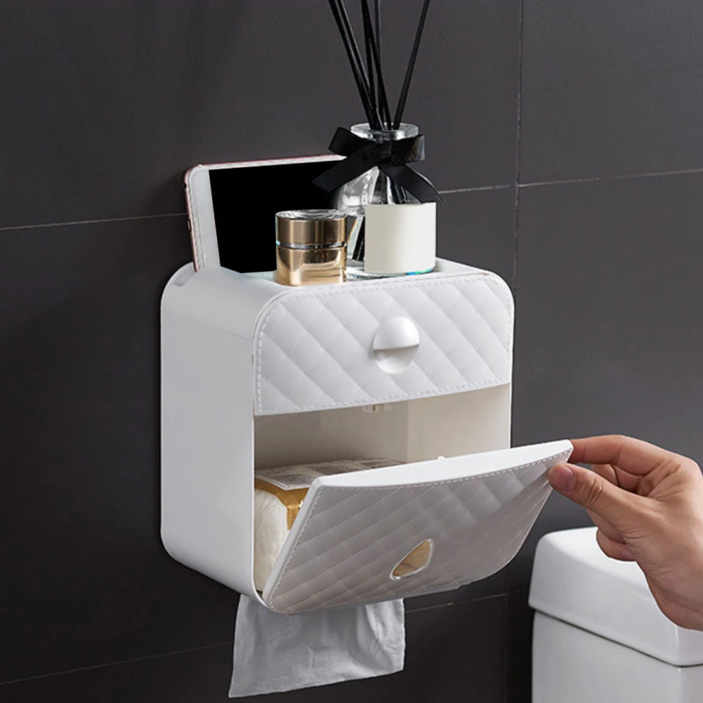 Держатель для рулона унитаза водонепроницаемый настенный держатель чехол туба