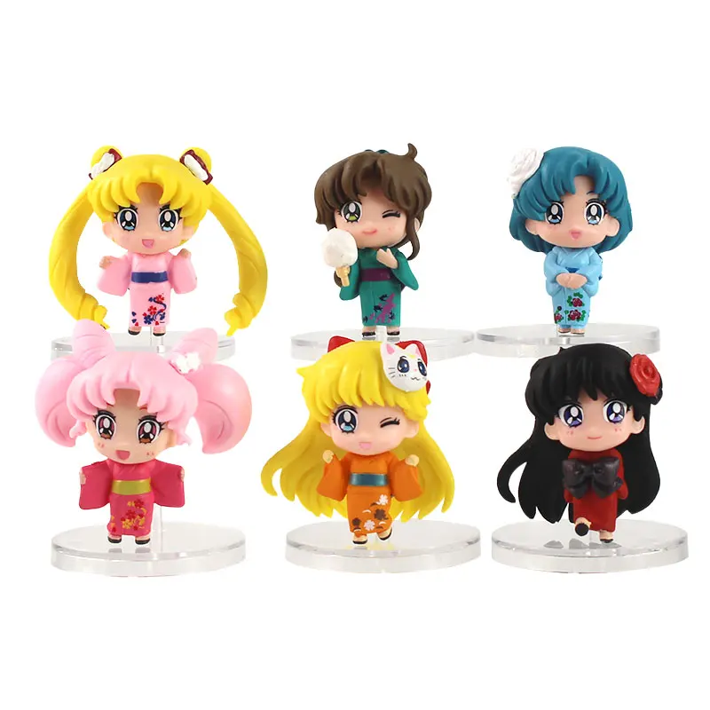 

Q Posket Tsukino Mars Mercury Jupiter Venus Saturn Mercury Q Ver. Mini Figures PVC Model Toys Gift for Kids
