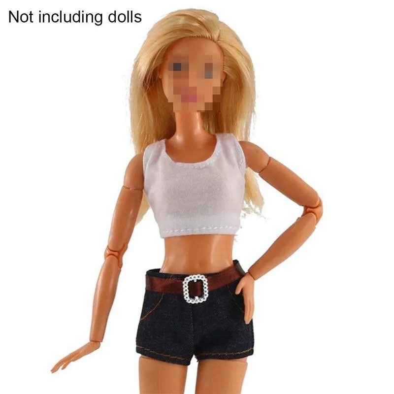 

Doll Accessories Fashion Daily Wear Casual Shirt Shorts Diy Casual Doll Handmade Coat Gifts For Girls Toy Children Clothes G1Y7