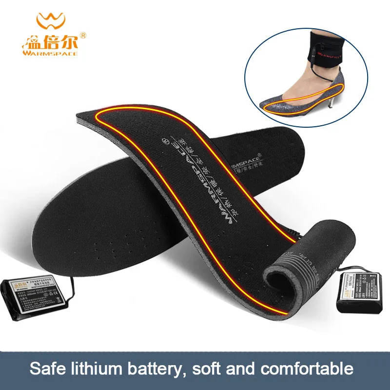 Зимние стельки для обуви с аккумулятором электрические Подогреваемые одиночной