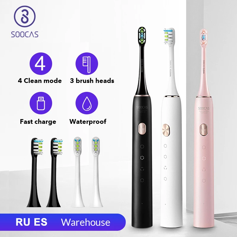 

Зубная щетка SOOCAS Sonic, электрическая, водонепроницаемая, с зарядкой от USB