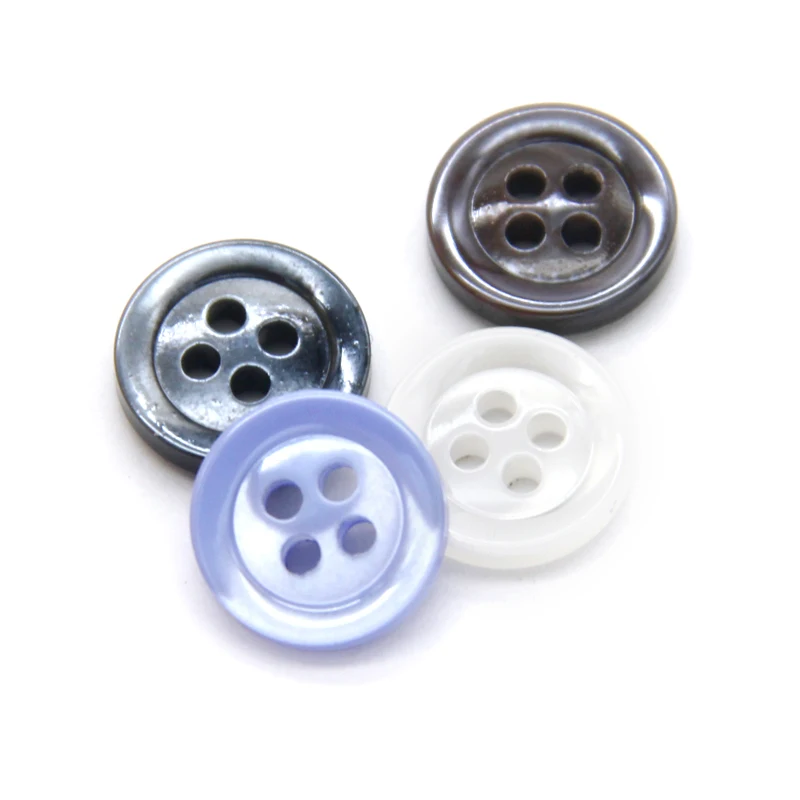 Круглые декоративные пуговицы HENGC из смолы с синей глазурью для одежды