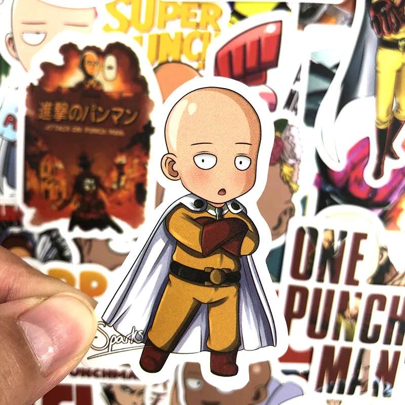 50 шт./компл. ONE PUNCH-MAN аниме-наклейки для багажа ноутбука ноутбук электроger электроскутер Автомобиль Велосипед мультфильм наклейки