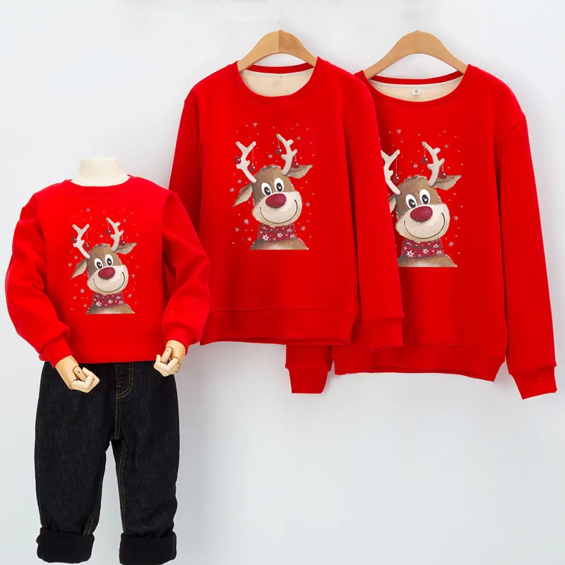 Свитшот Рождественский для всей семьи теплый зимний новогодний | Мать и ребенок