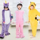 Детские слитные пижамы с животными из мультфильмов на осень и зиму, с динозавром, пандой, фланелевые длинные ножки, Коралловая домашняя одежда