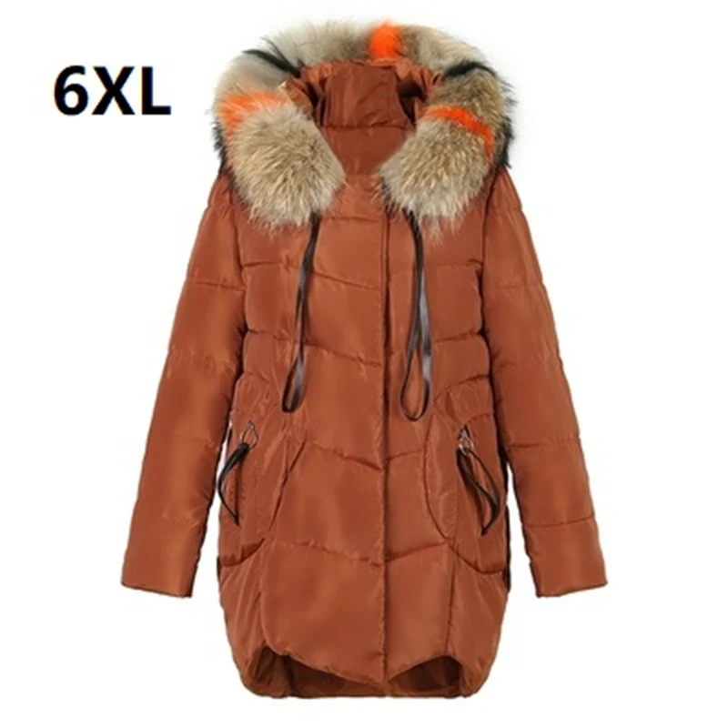 

Plus Size Winter Overcoat Women Fashion Long Parka Casual Outwear Hooded Thickening Down Cotton Coat Female Keep Warm Jacket