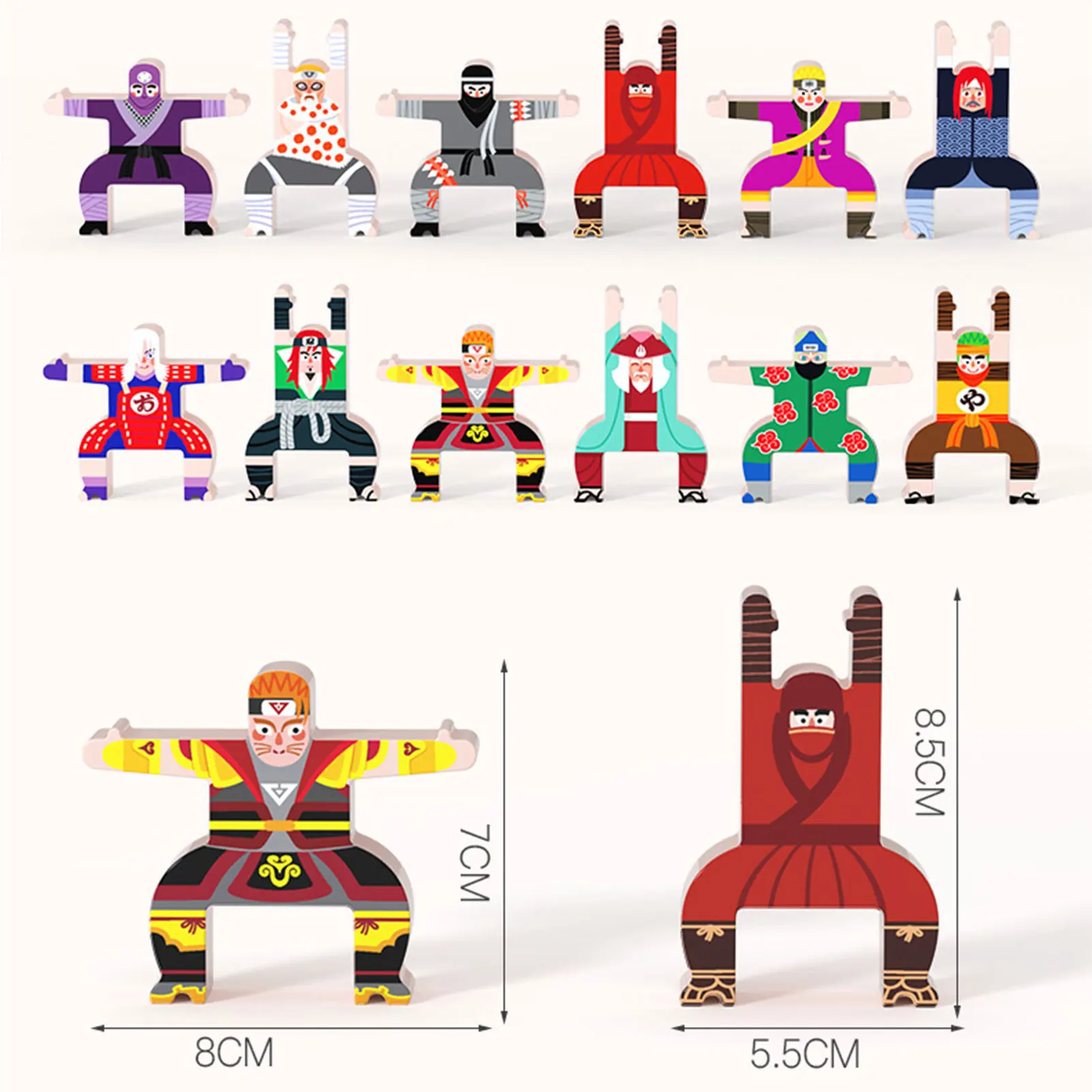 

1 2pcs Endure Hercules Wooden Balance Stacking Toy Early Education Toy Building Block Toy For Children