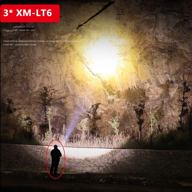 

Litwod 3pcs XM - L T6 LED Flashlight Rechargeable Torch 6000LM 3 Model Powerful Bulbs Aluminum Waterproof Portable Hand Lamp