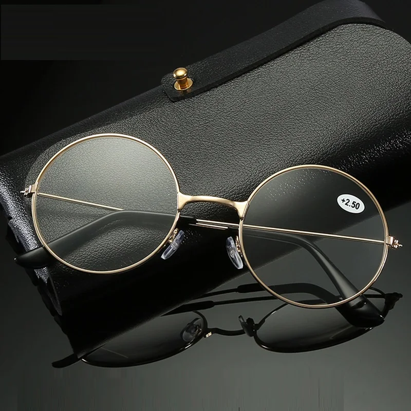

Zerosun Round Reading Glasses Men Women Diopter Eyewear +100 150 to +400 Spring Hinge Sale Bulk