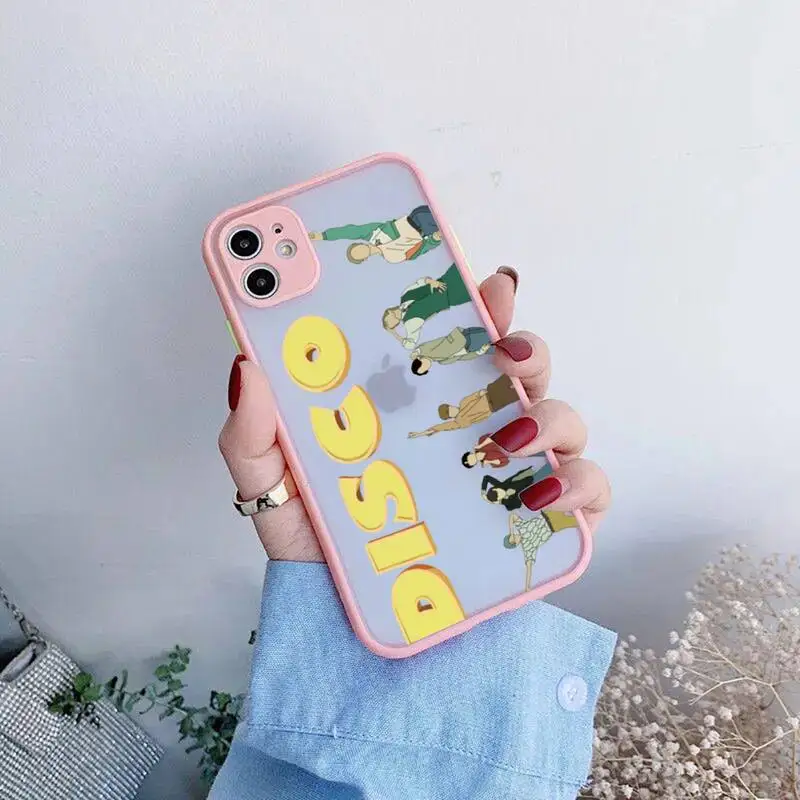

Remazy Fashion Kpop Korean DYNAMITE Phone Cases For iphone 12 11 Pro Max Mini XS 8 7 Plus X SE 2020 XR Light pink Matte Cover