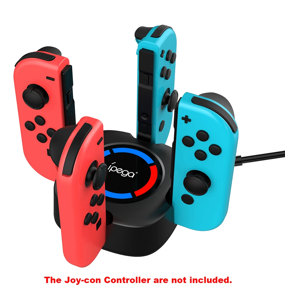 Светодиодный зарядная док-станция для kingd Switch NS Joy-Con 4 в 1 цветной Контролер