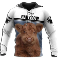 love baby cow 3d full printed zipper hoodies men and women autumnwinter harajuku casual jacket c 904