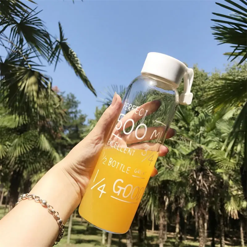 Портативная стеклянная бутылка OBR 500 мл Спортивная для воды на открытом воздухе с