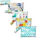 Warmom Водонепроницаемый сумка из узорчатой ткани для прогулки сумка для хранения подгузников Детские коляски подвесная Сумка Многоразового Использования Влажная и сухая сумка с карманами и принтом сумки