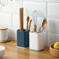 2 grids spoon chopsticks fork storage box flatware drain rack kitchen countertop cutlery rack organizer 4 colors
