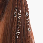 Викинги спиральные металлические шармы для волос косы бороды дредов бусины клипсы манжеты ювелирные изделия Аксессуары для волос Прямая поставка