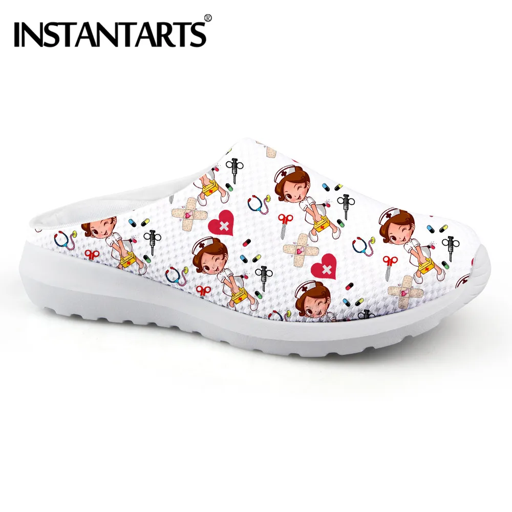 INSTANTARTS Новинка Обувь для медсестры Супер светильник тапочки женская обувь