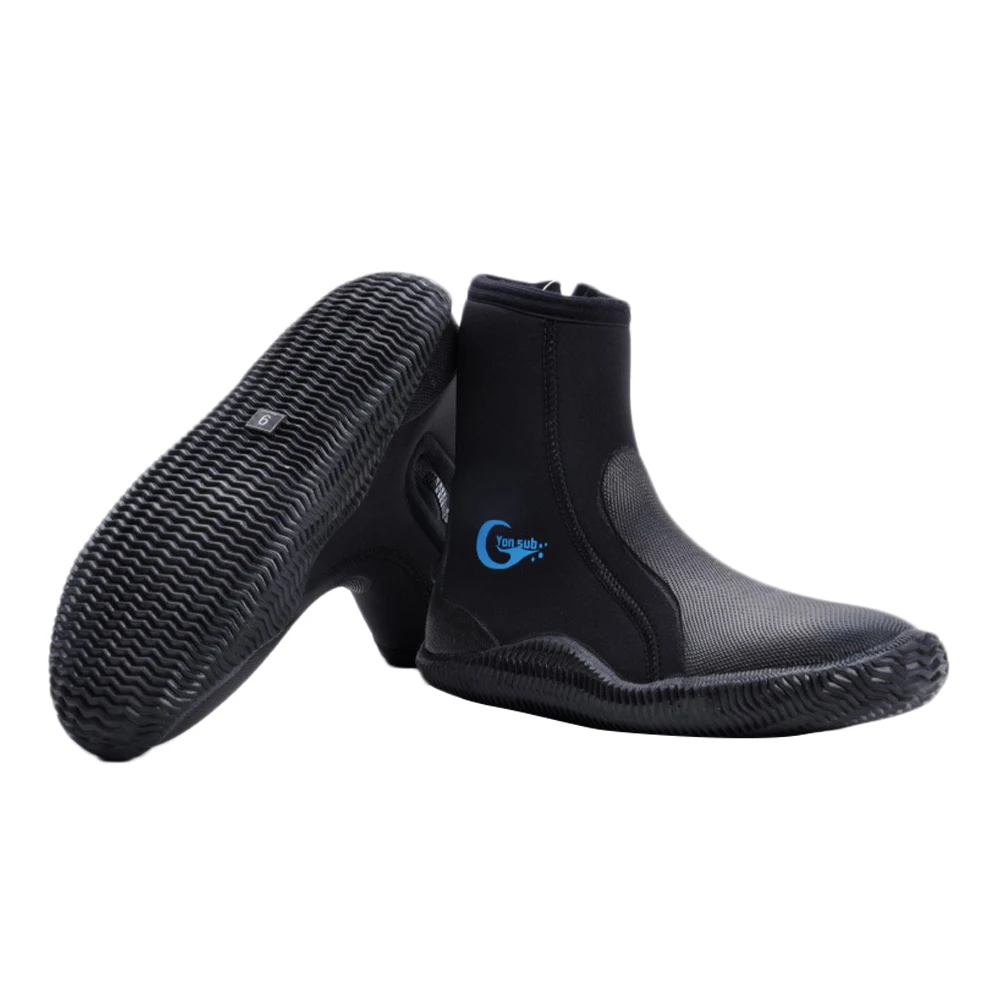 

Неопреновые ботинки для подводного плавания 5 мм, Вулканизация, высокая подошва, зимние ботинки для дайвинга для взрослых, теплые ласты, обу...