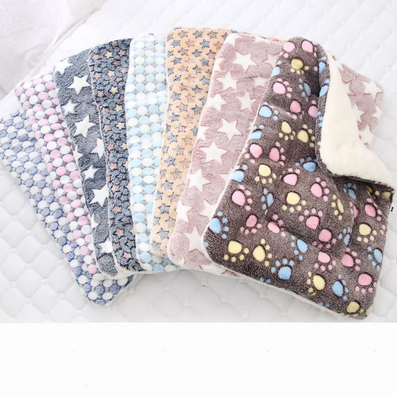 Фланелевая кровать для собак кошек щенков подушка дома питомцев мягкий теплый