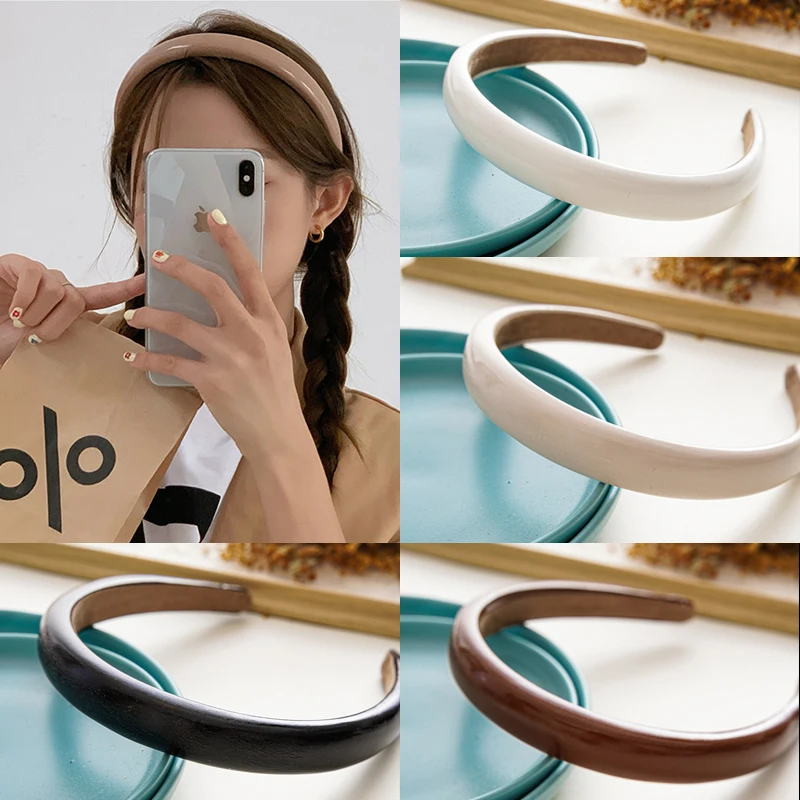 

Korean Solid Hairbands For Girl Hair Hoop Elegant Simple Scrunchies Hair Tie Fashion Women Hair Accessories Luxury Headdress new