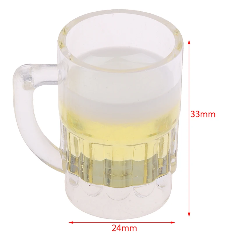 

2Pcs 1/12 1/6 Dollhouse beer cup Miniature Scene Milk tea Cup Model Kitchen toy