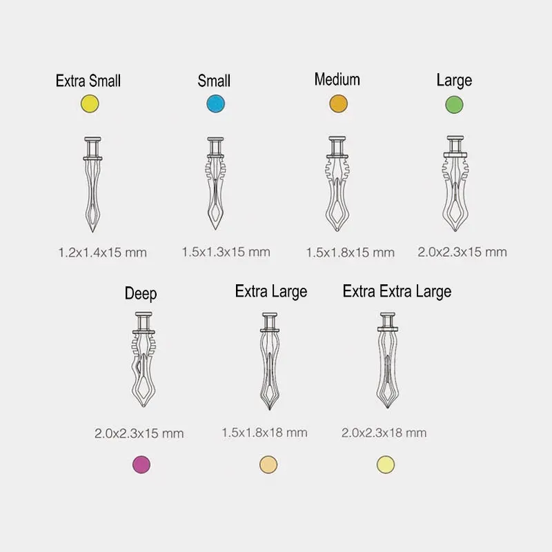 112 шт./кор. Стоматологические алмазные клиновидные межзубные инструменты |