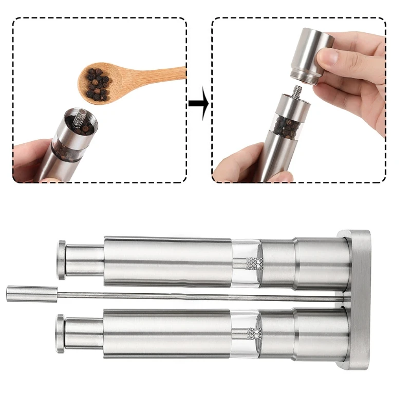 Набор мельница для соли и перца набор из 2 предметов специй шейкер пресс большого