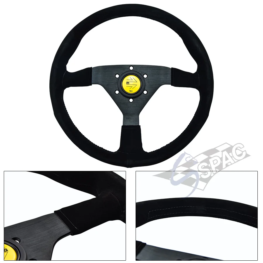 Автомобильные аксессуары 14 дюймов JDM замши кожаное рулевое колесо гонки на