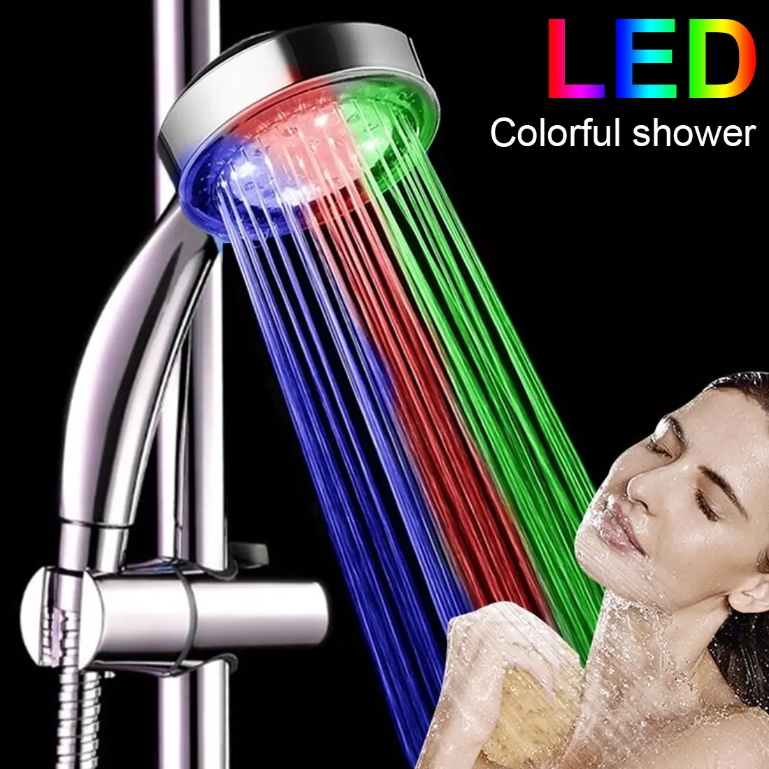 7 цветов Автоматическая Магия Светодиодный свет передачи осадков Насадки для