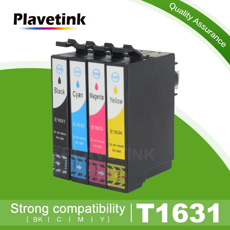 Чернильный картридж Plavetink для принтера T1631 4 цвета совместим с Epson|Чернильные
