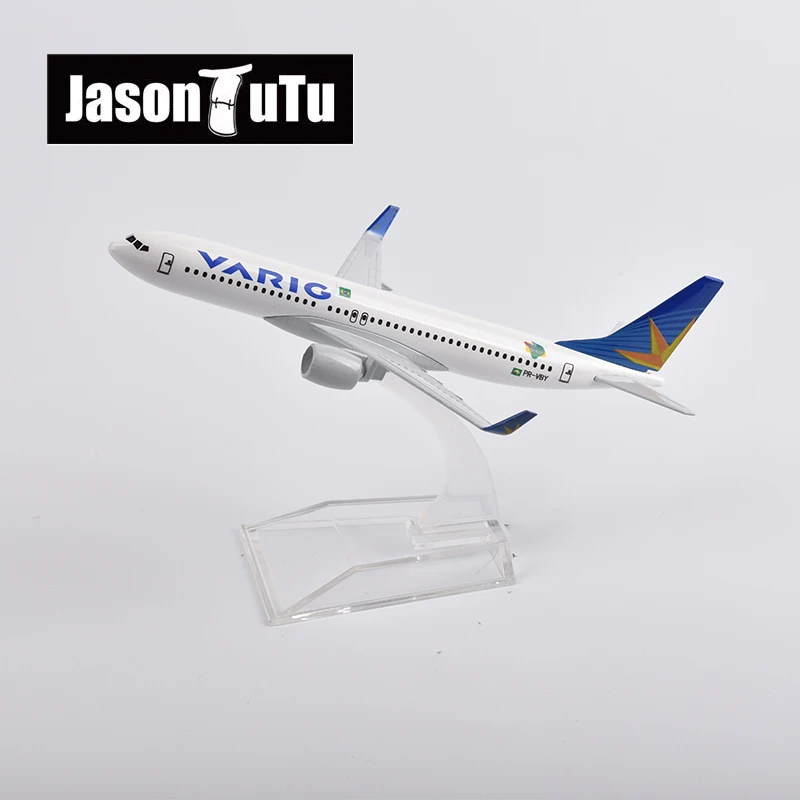 Modelo de Avião Maquete de Metal Jason Tutu-avião Modelo Brasileiro Varig Fundido Escala 737 Aviões Dropshipping 16cm