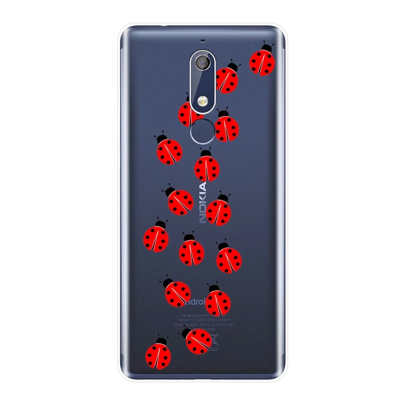 Чехол для телефона Nokia 7 1 6 5 3 2 Plus Мягкая силиконовая задняя крышка с Пчелкой