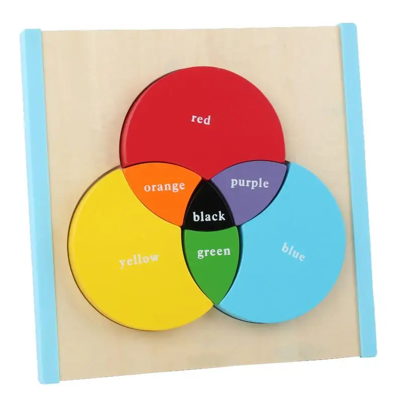 

Головоломка Монтессори Сенсорная трехцветная, пазл для раннего дошкольного обучения, игрушка для детей, подарок