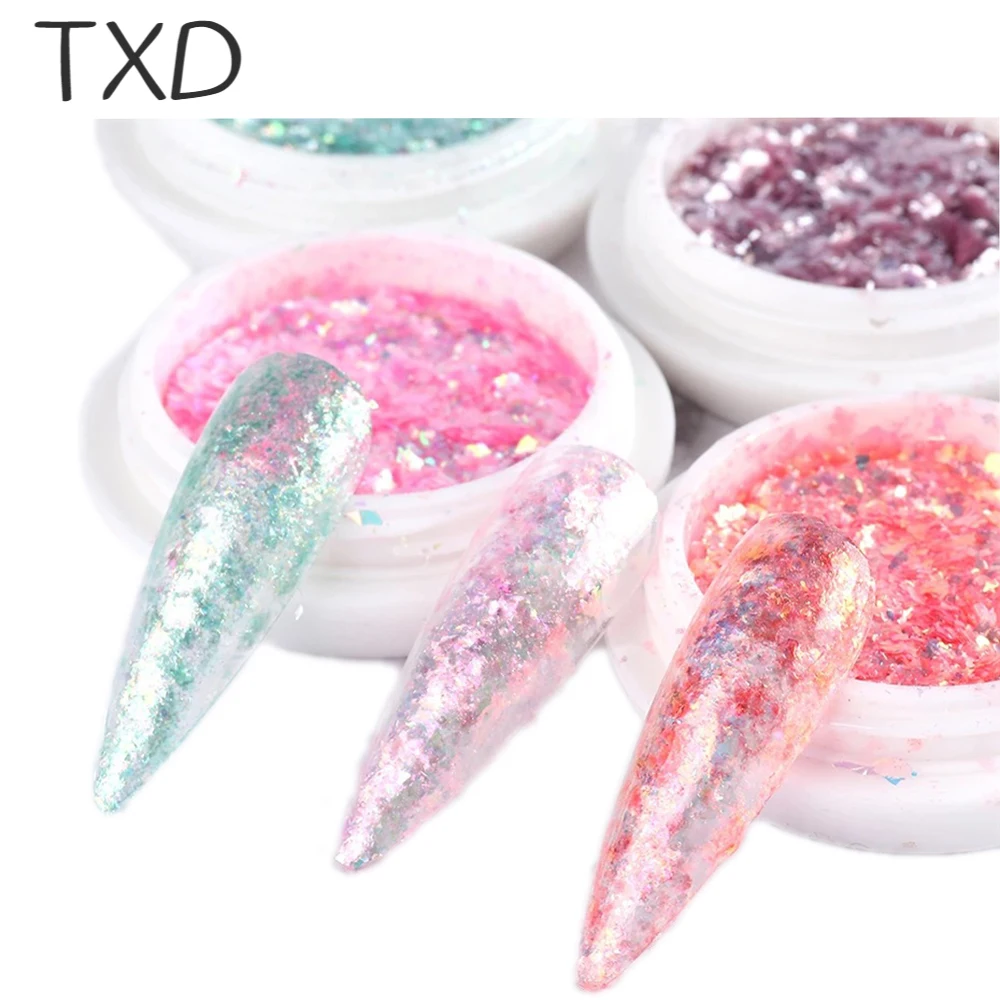 

TXD DIY Dip пудра голографический блестящий для ногтей Блестки для ногтей Акриловые инструменты для ногтей