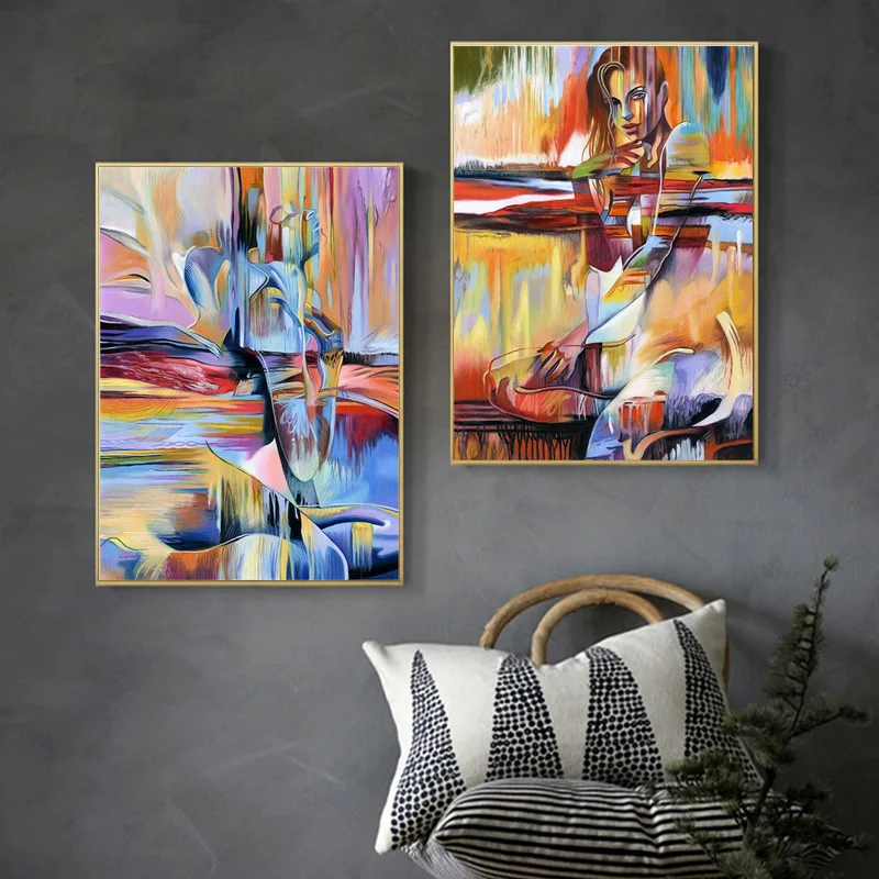 

Abstract Figure Girl Picturs Canvas Paintings Posters and Prints Wall Art Pictures Cuadros for Living Room Home Decor