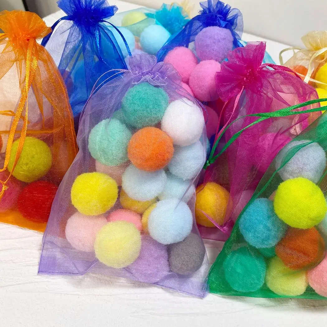 

Cat Toy Balls Fluffy 30PCS Assorted Color Cat Chase Balls Cat Chew Toys Assorted Colors Pom Cat Chase Balls Pet Chewing Toys Pet