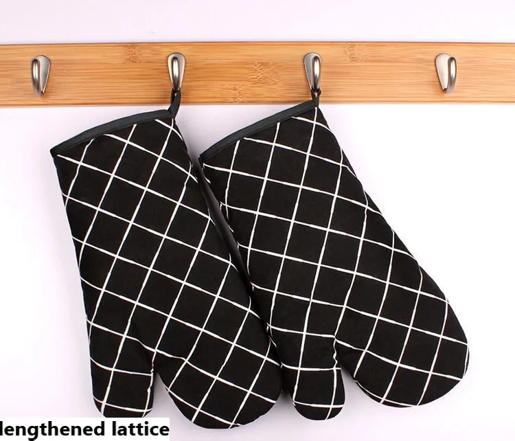 

2Pcs Thickened Microwave Kitchenware Cotton Gloves Women's Kitchen Glovest Household Heat Proof Baking Accessories Anti Scalding
