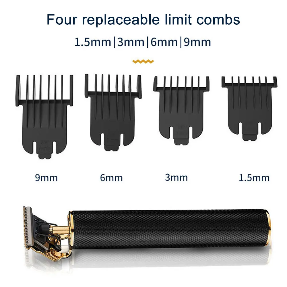 Мужской винтажный цифровой триммер для волос перезаряжаемая электрическая