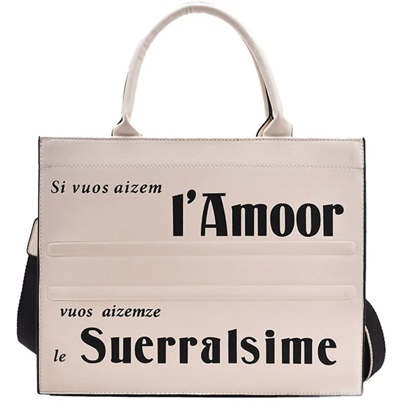 

2021 New Casual Simple Shoulder Bag for Women Female Student Bag Large Eco Shopping Tote Bags Ins Chic Handbags Wild Crossbody