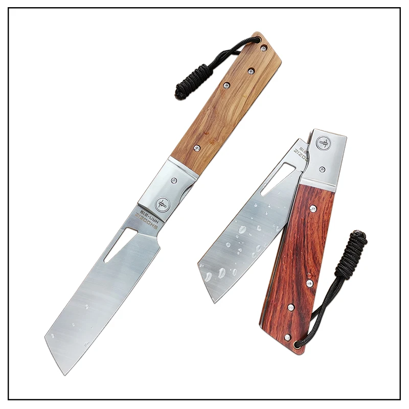 Складной нож SHOOZIZ 5cr15mov стальное лезвие ручка из оливкового дерева походный