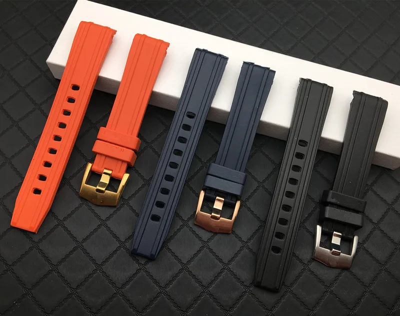 Ремешок силиконовый мягкий для часов 20 мм импортный браслет из песчаника AT150