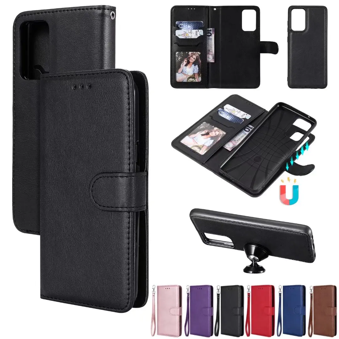 

Folio Case for Samsung Galaxy A72 A52 A42 A32 A12 A51 A71 A21S Detachable PU Leather Magnetic Fits Car Mount Flip Wallet Cover