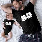 Рубашка с сочетанием клавиш C и клавиш с V для всей семьи рубашка для отца и дочери сына хлопковые топы для мамы и ребенка боди подарок на день отца