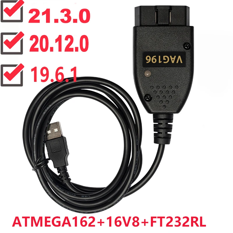 Автомобильный диагностический интерфейс OBD 16Pin 21.3.0 CAN USB 20.4.1 для VW AUDI Skoda VAG 19.6.2