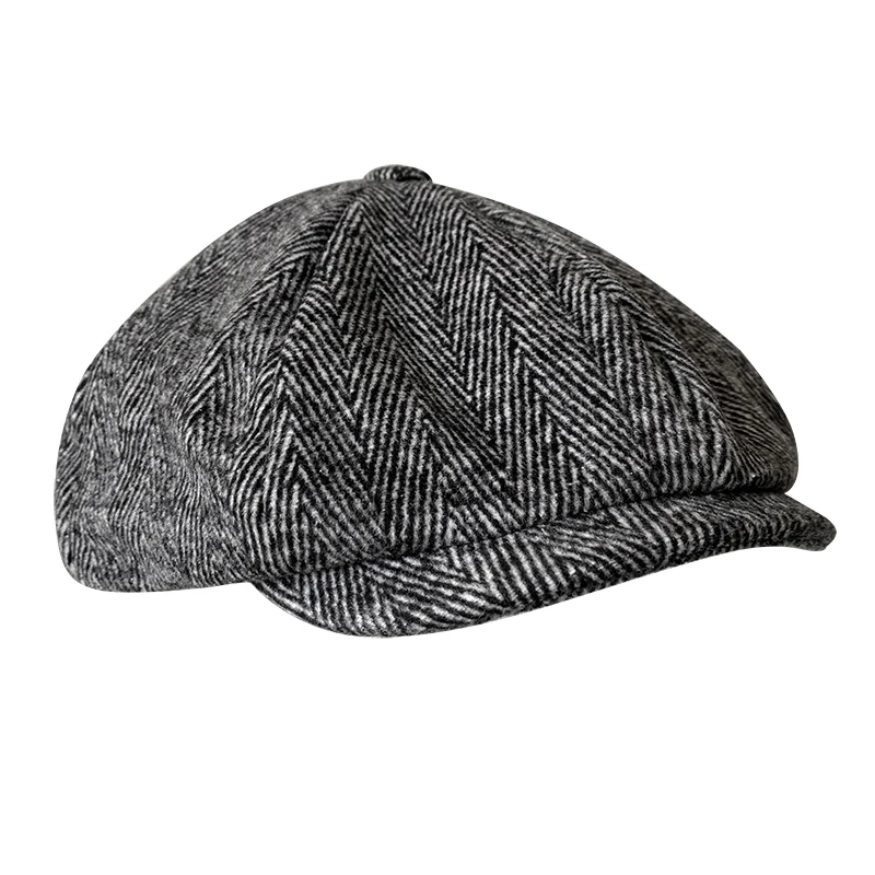 

Tommy Shelby Peaky Blinders Hat Men's Newsboy Hats Vintage Herringbone Octagon Cap Women Berets Gatsby Flat Hat BLM73