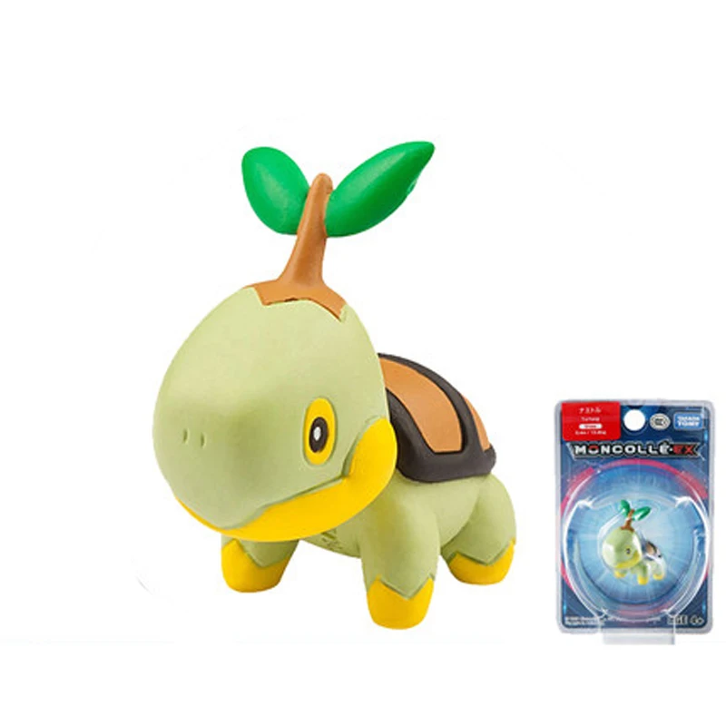 7 turtwig Takara Tomy подлинный Покемон чармандер белка Mimikyu Raichu Mudkip Oshawott Пикачу snorlax 4 см коллекция игрушка фигурка подарки - Цвет: 7 turtwig