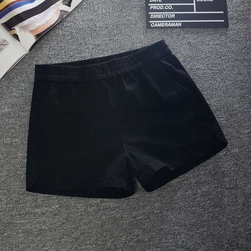 Женские шорты из 100% хлопка Сезон весна осень Новинка Шорты с высокой талией