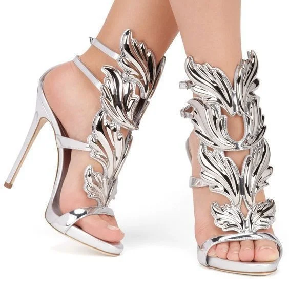 

2019 new women's shoes star style metal thin heel super high heel open toe fashion sandals