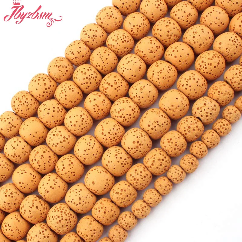 Гладкие круглые желтые бусины из натурального камня 8 10 12 14 мм для изготовления