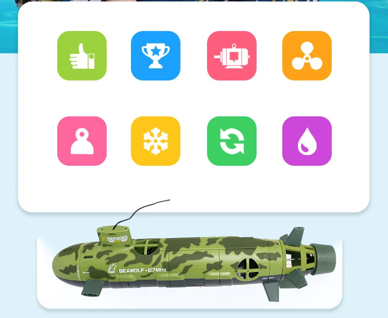 

2020 8CH Submarine RC Big Remote Control Racing Electronic Fun Fishing Boat Toy VS Bait Toys for Children gift Christmas